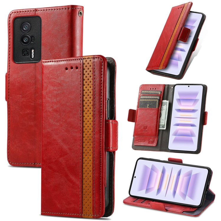 For Xiaomi Redmi K60 Pro CaseNeo Splicing Dual Magnetic Buckle Leather Phone Case