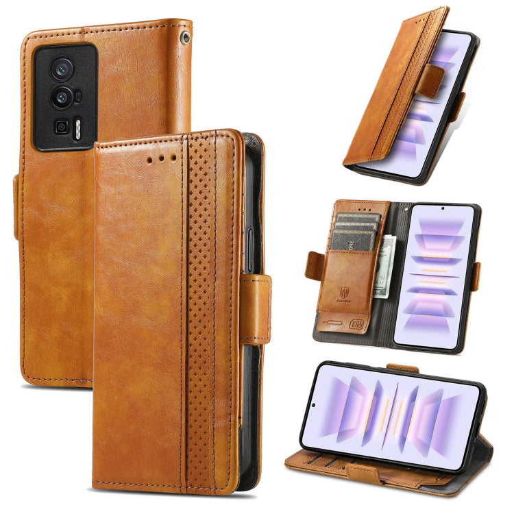 For Xiaomi Redmi K60 Pro CaseNeo Splicing Dual Magnetic Buckle Leather Phone Case