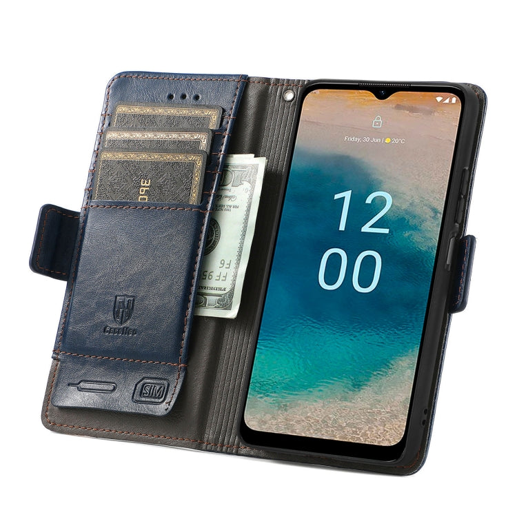 For Nokia G22 CaseNeo Splicing Dual Magnetic Buckle Leather Phone Case