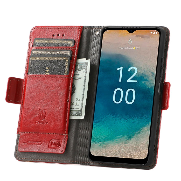 For Nokia G22 CaseNeo Splicing Dual Magnetic Buckle Leather Phone Case
