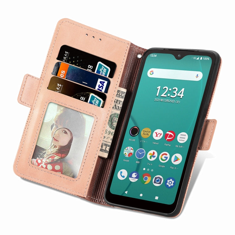 For Fujitsu Arrows We F-51B Grid Leather Flip Phone Case