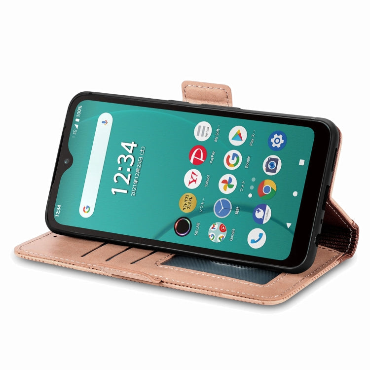 For Fujitsu Arrows We F-51B Grid Leather Flip Phone Case