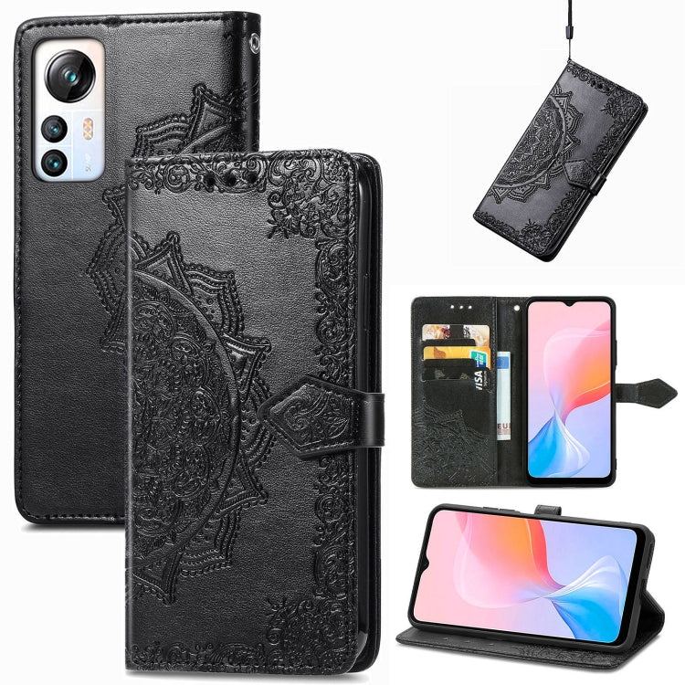 For Blackview A85 Mandala Flower Embossed Leather Phone Case