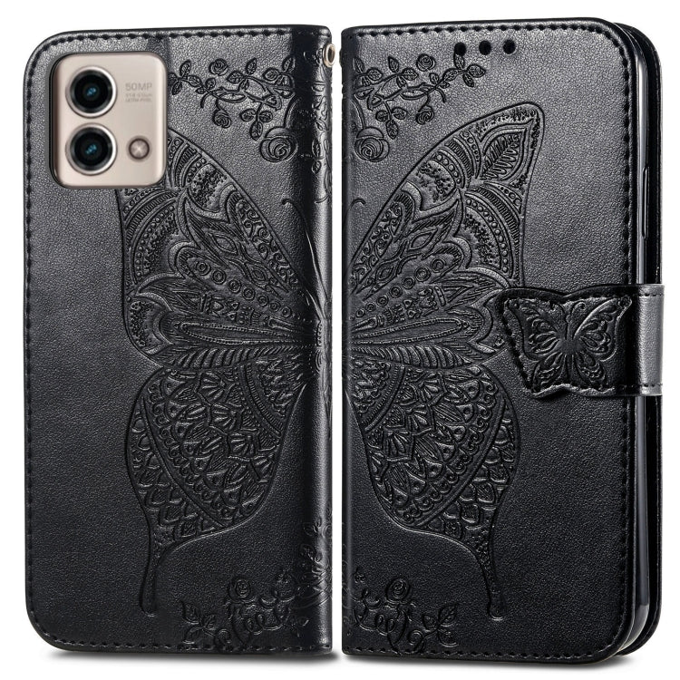For Motorola Moto G Stylus 5G 2023 Butterfly Love Flower Embossed Leather Phone Case