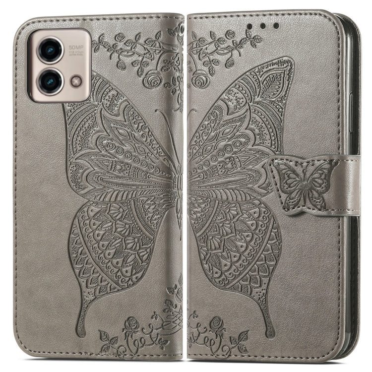 For Motorola Moto G Stylus 5G 2023 Butterfly Love Flower Embossed Leather Phone Case