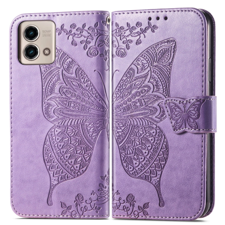 For Motorola Moto G Stylus 5G 2023 Butterfly Love Flower Embossed Leather Phone Case