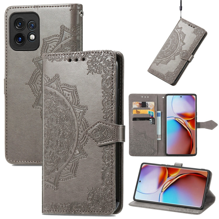 For Motorola Moto X40 Mandala Flower Embossed Leather Phone Case
