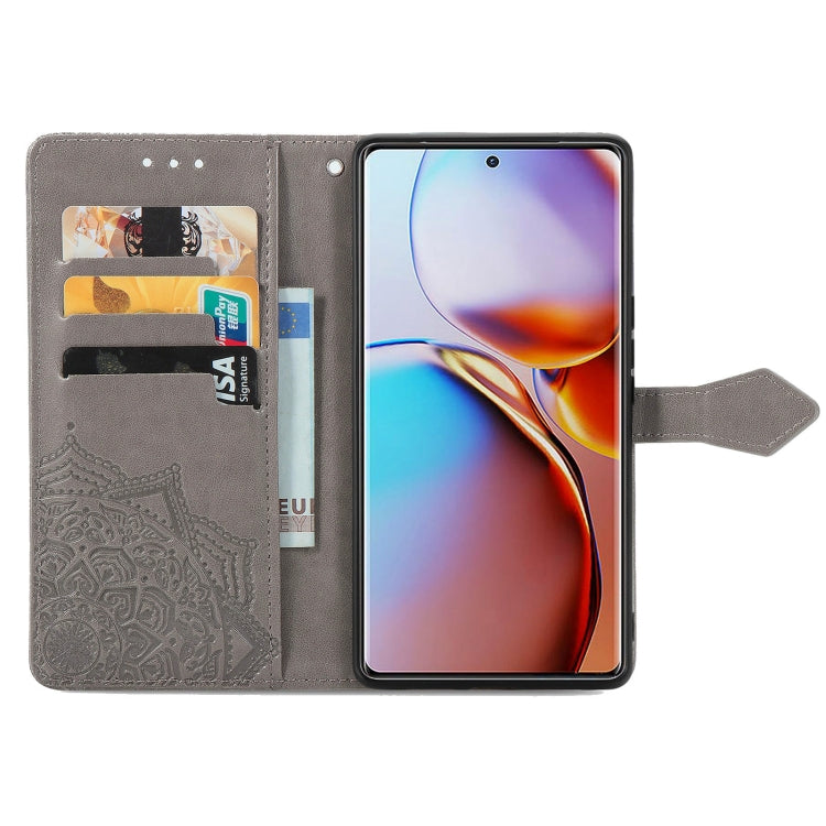 For Motorola Moto X40 Mandala Flower Embossed Leather Phone Case