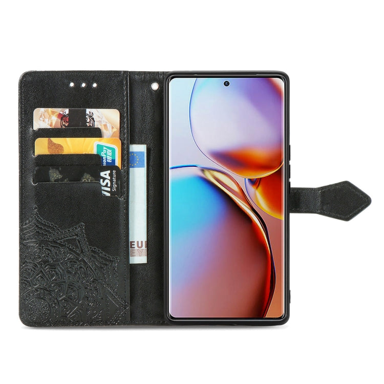 For Motorola Moto X40 Mandala Flower Embossed Leather Phone Case