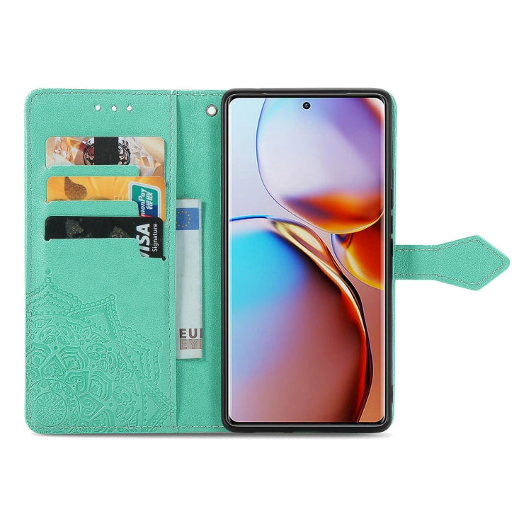 For Motorola Moto X40 Mandala Flower Embossed Leather Phone Case