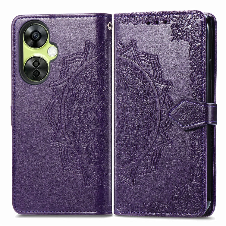 For OnePlus Nord CE 3 Lite Mandala Flower Embossed Leather Phone Case