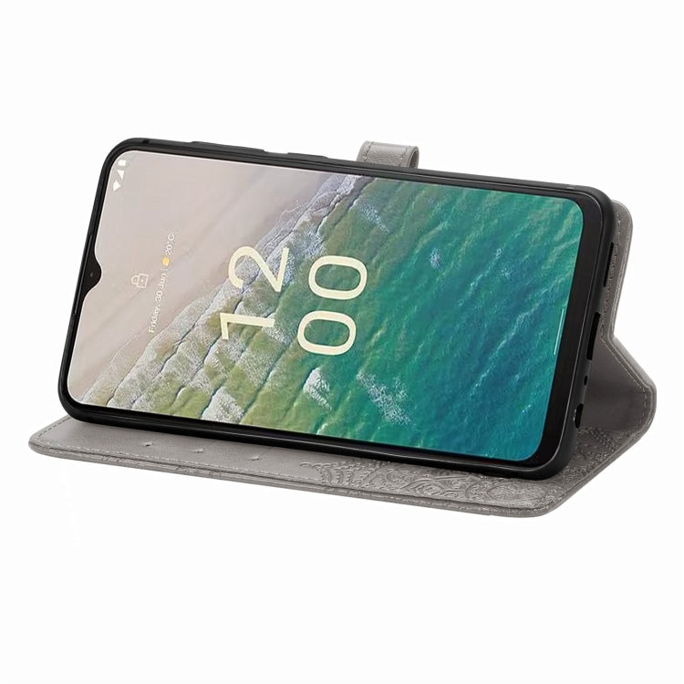 For Nokia C32 Mandala Flower Embossed Leather Phone Case