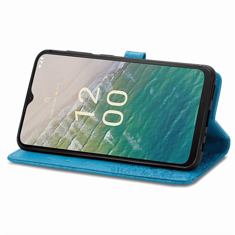 For Nokia C32 Mandala Flower Embossed Leather Phone Case