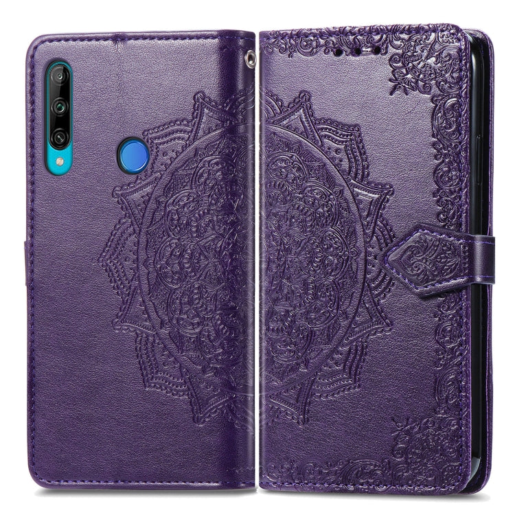 For Honor 9C Mandala Flower Embossed Leather Phone Case