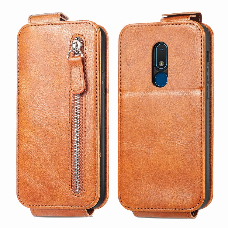 For Nokia C3 Zipper Wallet Vertical Flip Leather Phone Case