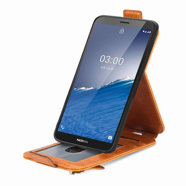 For Nokia C3 Zipper Wallet Vertical Flip Leather Phone Case