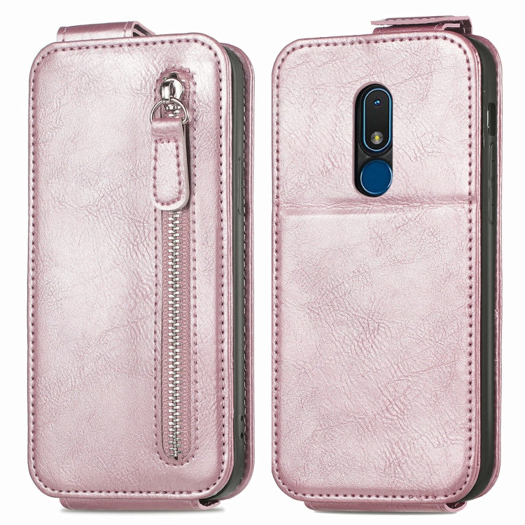 For Nokia C3 Zipper Wallet Vertical Flip Leather Phone Case