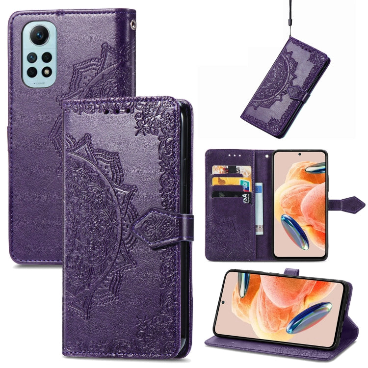 For Redmi Note 12 Pro 4G Mandala Flower Embossed Leather Phone Case