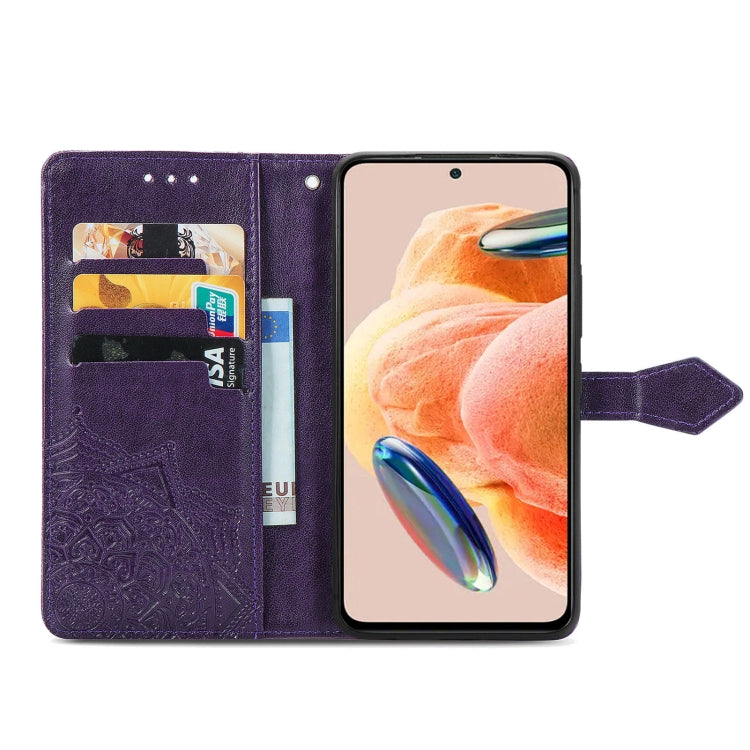 For Redmi Note 12 Pro 4G Mandala Flower Embossed Leather Phone Case