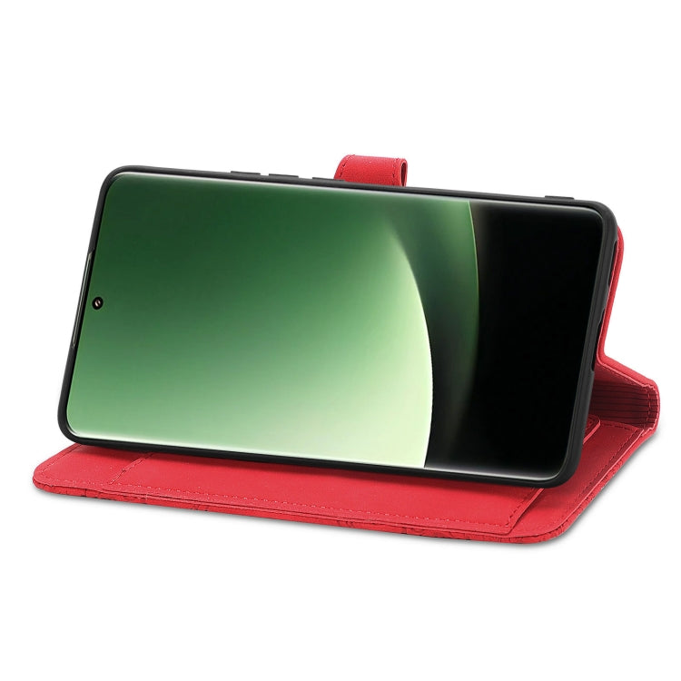 For Xiaomi 13 Ultra Embossed Flower Zipper Leather Phone Case