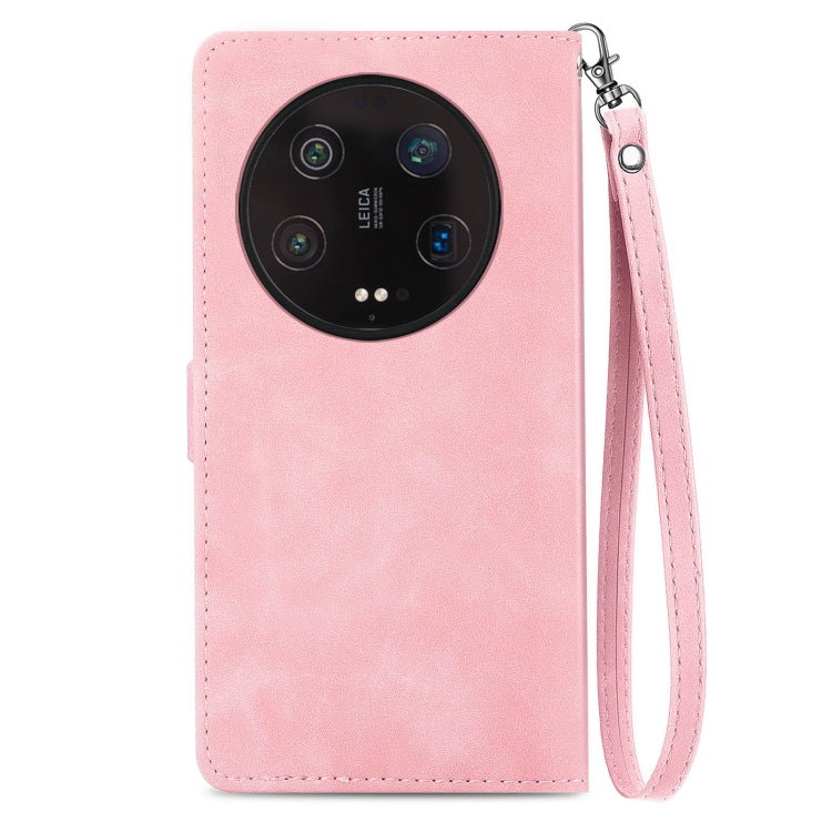 For Xiaomi 13 Ultra Embossed Flower Zipper Leather Phone Case