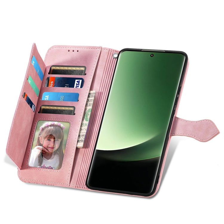 For Xiaomi 13 Ultra Embossed Flower Zipper Leather Phone Case