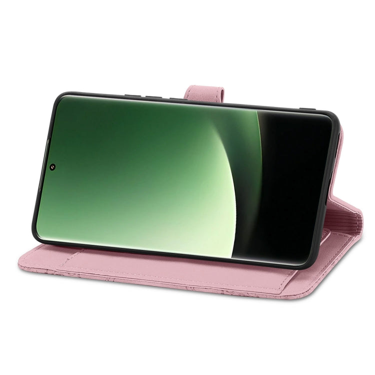 For Xiaomi 13 Ultra Embossed Flower Zipper Leather Phone Case