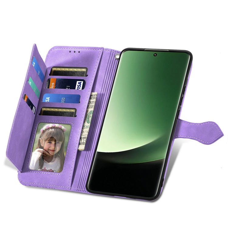 For Xiaomi 13 Ultra Embossed Flower Zipper Leather Phone Case