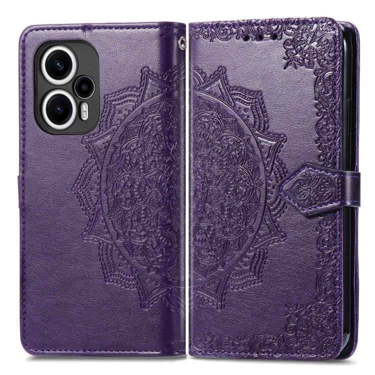 For Xiaomi Poco F5 Mandala Flower Embossed Leather Phone Case