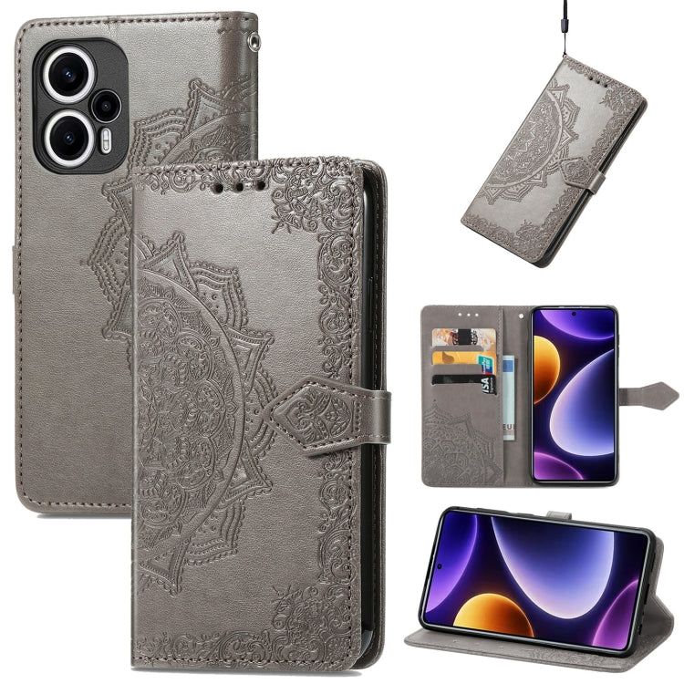 For Xiaomi Poco F5 Mandala Flower Embossed Leather Phone Case