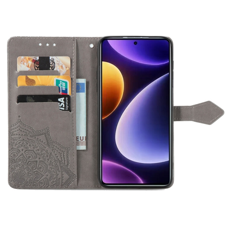 For Xiaomi Poco F5 Mandala Flower Embossed Leather Phone Case