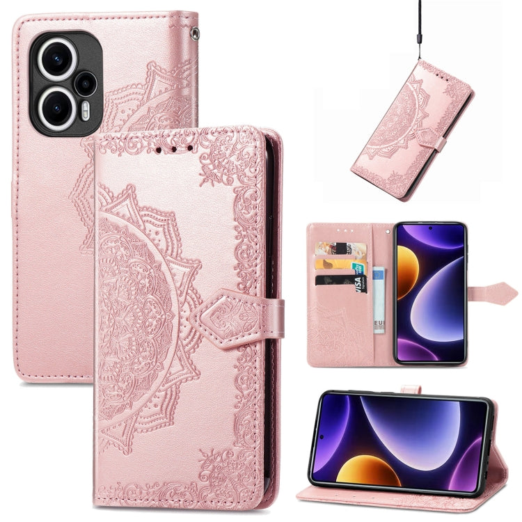 For Xiaomi Poco F5 Mandala Flower Embossed Leather Phone Case