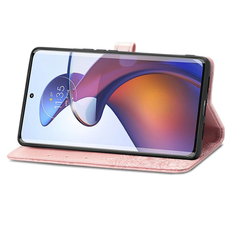 For Motorola Moto Edge 30 Fusion Mandala Flower Embossed Leather Phone Case