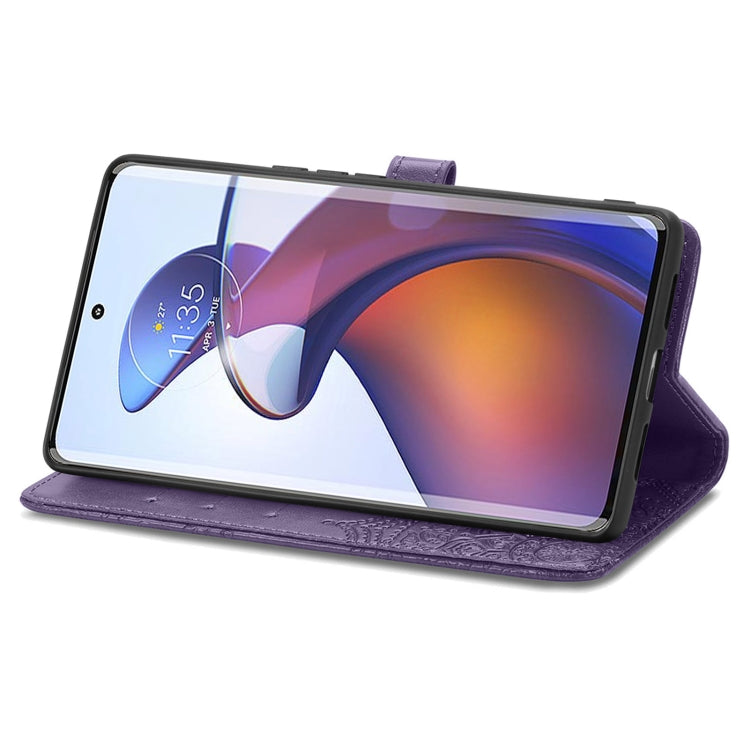 For Motorola Moto Edge 30 Fusion Mandala Flower Embossed Leather Phone Case