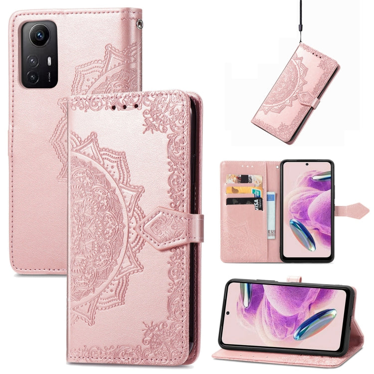 For Xiaomi Redmi Note 12S Mandala Flower Embossed Leather Phone Case