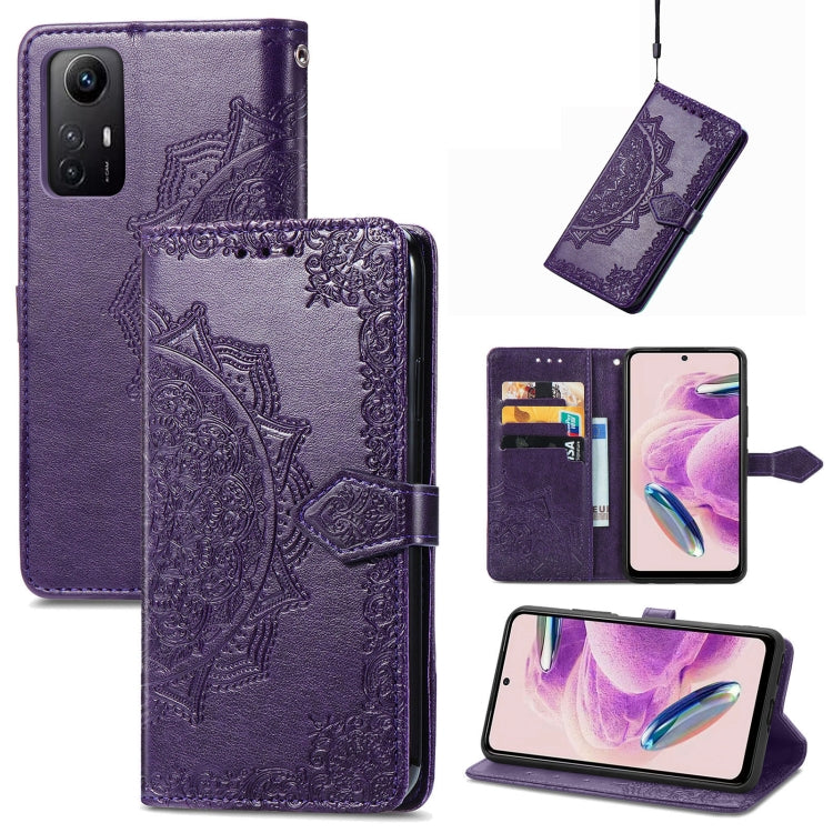 For Xiaomi Redmi Note 12S Mandala Flower Embossed Leather Phone Case