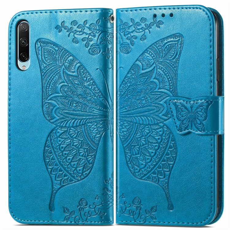 For Honor 30i Butterfly Love Flower Embossed Leather Phone Case