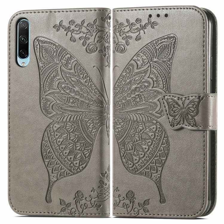 For Honor 30i Butterfly Love Flower Embossed Leather Phone Case