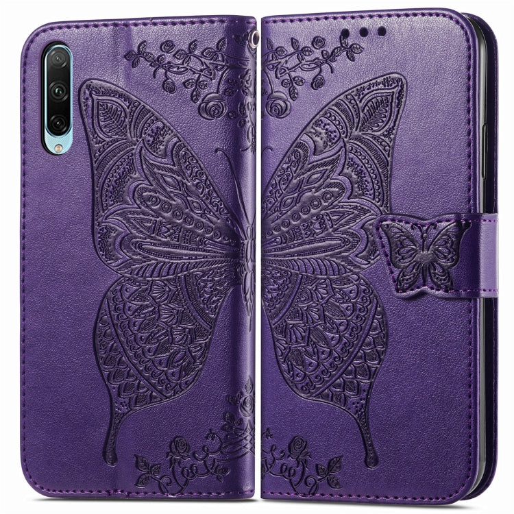 For Honor 30i Butterfly Love Flower Embossed Leather Phone Case
