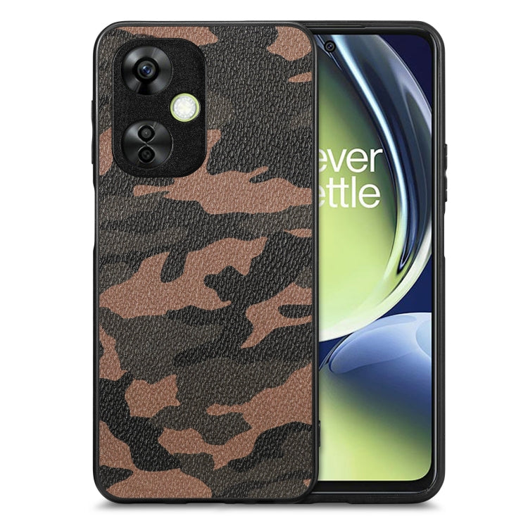 For Oneplus Nord CE 3 Camouflage Leather Back Cover Phone Case