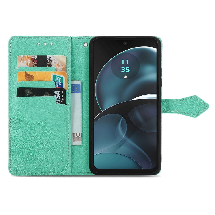 For Motorola Moto G14 Mandala Flower Embossed Leather Phone Case