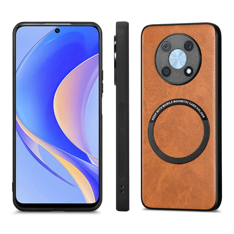 For Huawei Nova Y90 Solid Color Leather Skin Back Cover Phone Case