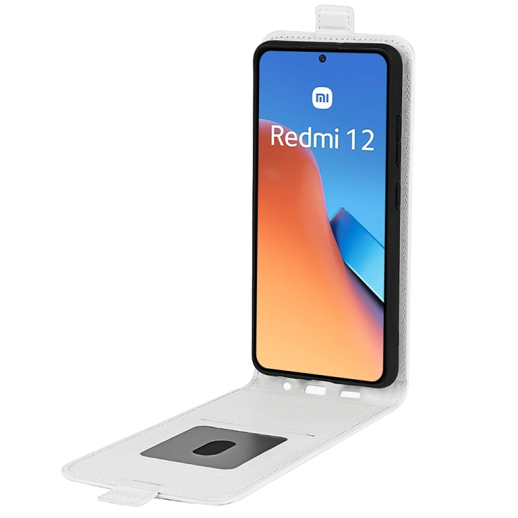 For Xiaomi Redmi 12 R64 Texture Vertical Flip Leather Phone Case