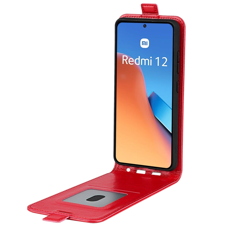 For Xiaomi Redmi 12 R64 Texture Vertical Flip Leather Phone Case