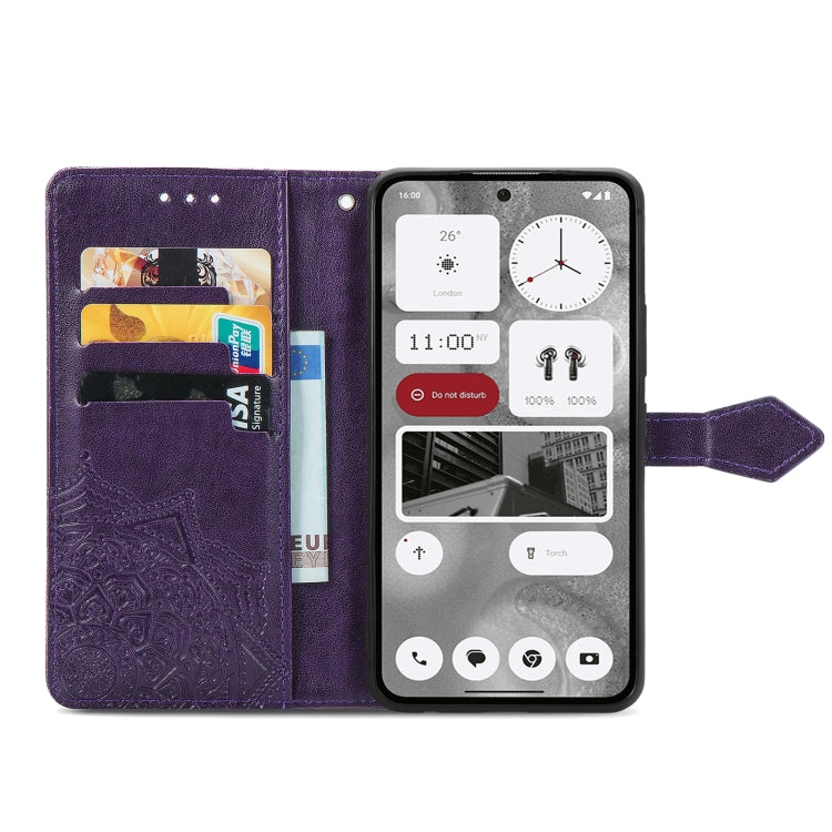 For Nothing Phone 2 Mandala Flower Embossed Leather Phone Case