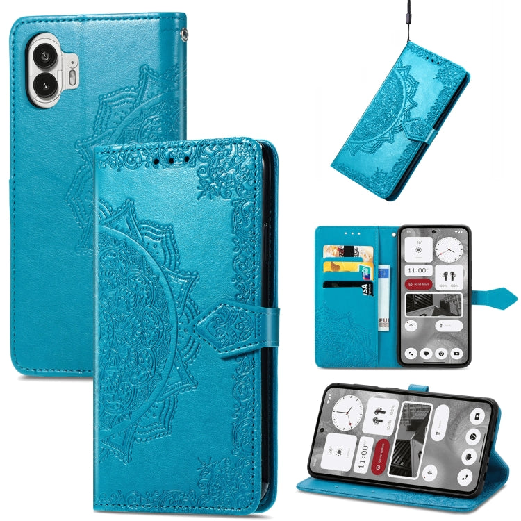 For Nothing Phone 2 Mandala Flower Embossed Leather Phone Case