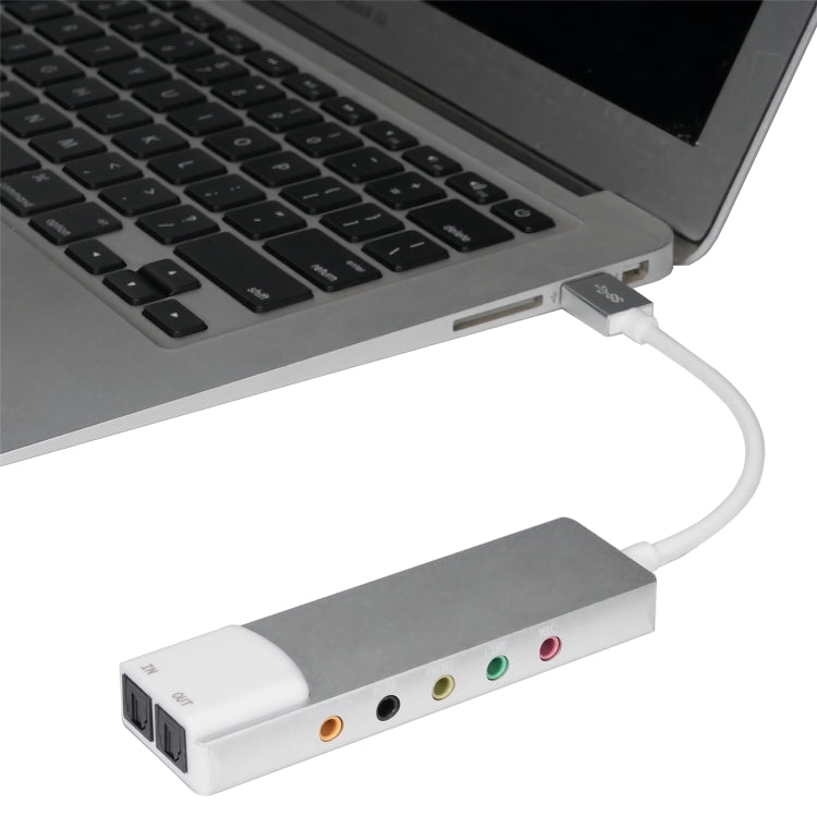 HY-601 6 in 1 USB Multi-Functional Sound Card USB + Audio 3.5 + 7.1CH / OPTICAL