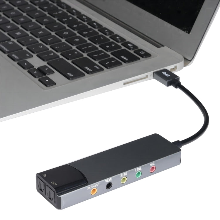 HY-601 6 in 1 USB Multi-Functional Sound Card USB + Audio 3.5 + 7.1CH / OPTICAL