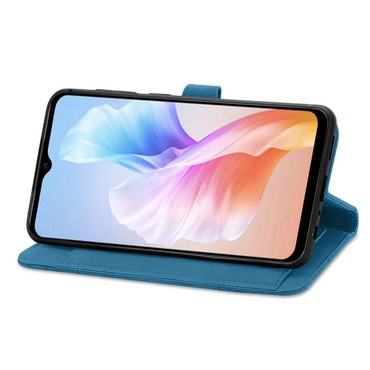 For DOOGEE X98 Pro / X98 Embossed Flower Zipper Leather Phone Case