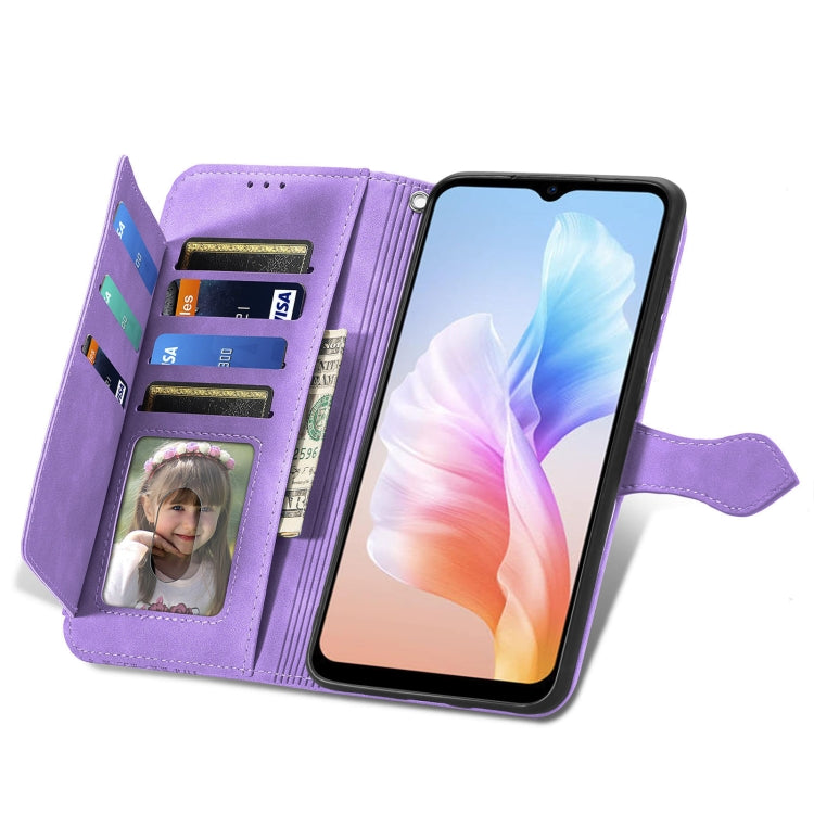 For DOOGEE X98 Pro / X98 Embossed Flower Zipper Leather Phone Case